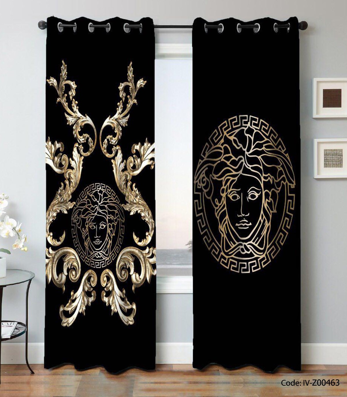 
                versace luxury window curtain living room home decor
            