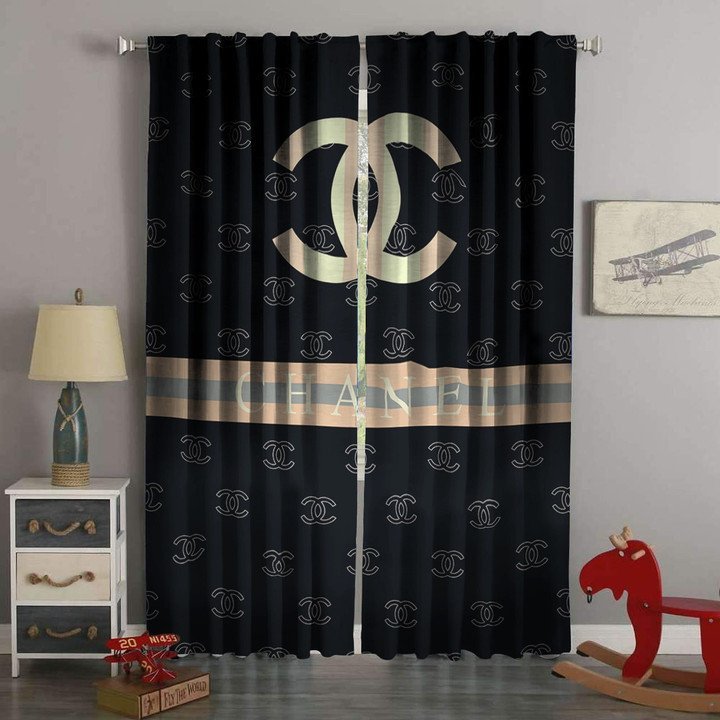 
                chanel luxury brand window curtain living room home decor
            