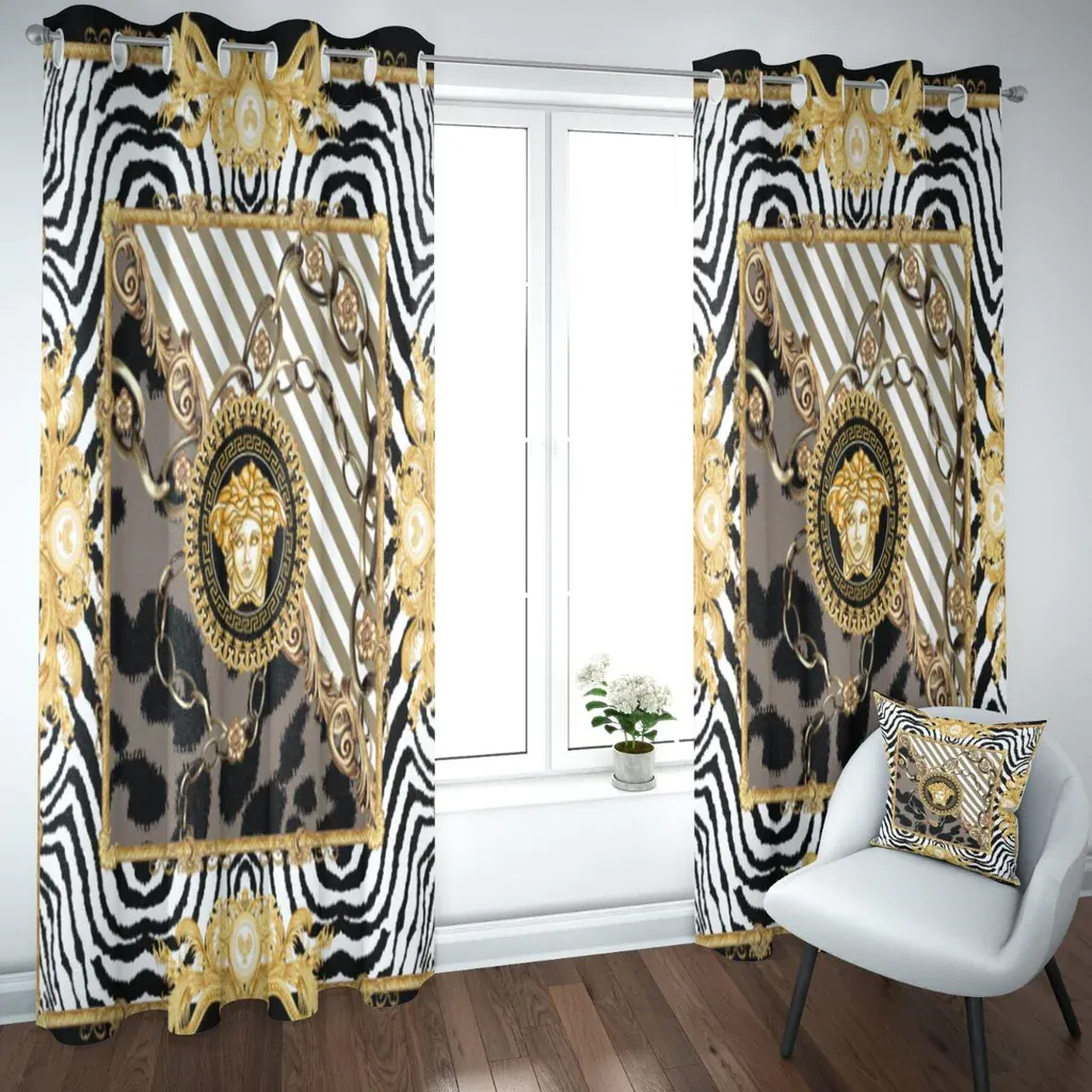 
                versace new luxury window curtain for child bedroom living room home decoration
            