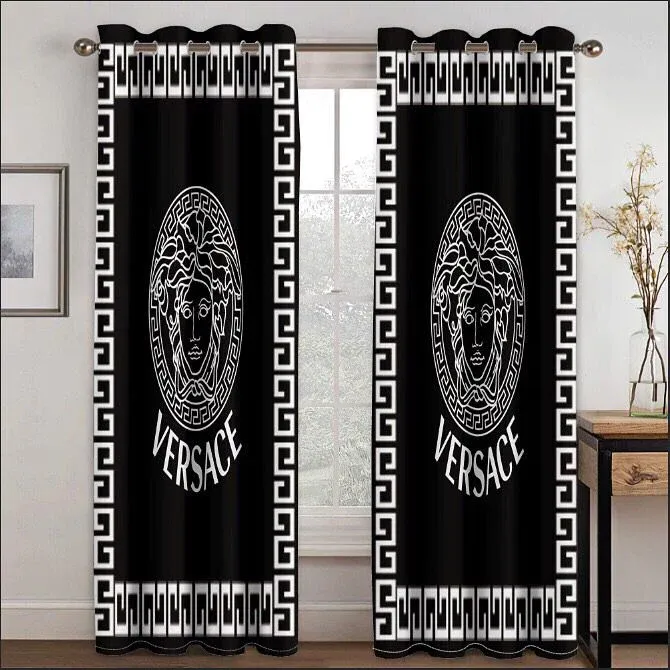 
                versace hot black luxury window curtain curtain for child bedroom living room home decoration
            