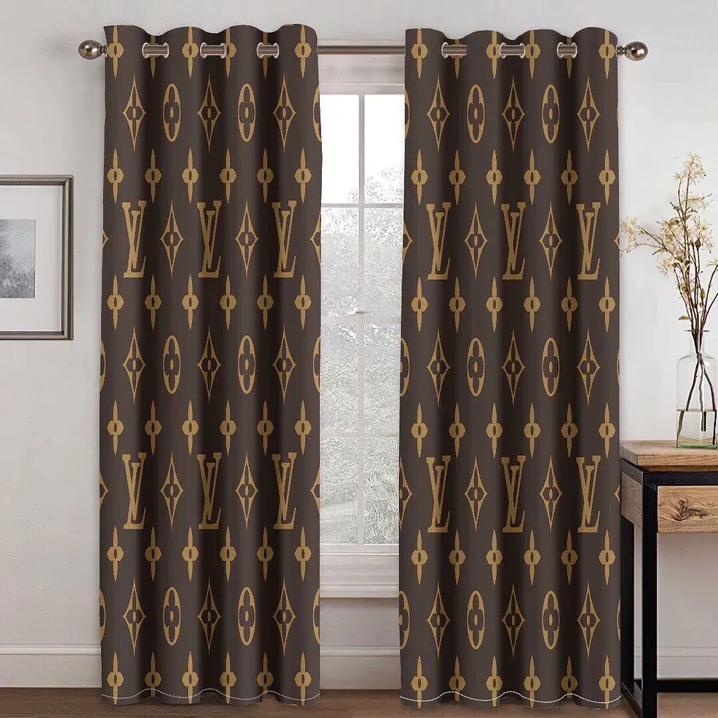 
                louis vuitton new brown luxury window curtain curtain for child bedroom living room home decoration 
            