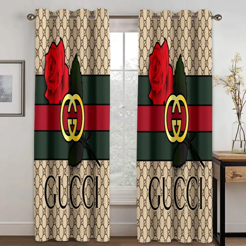 
                gucci roses luxury window curtain curtain for child bedroom living room home decoration
            