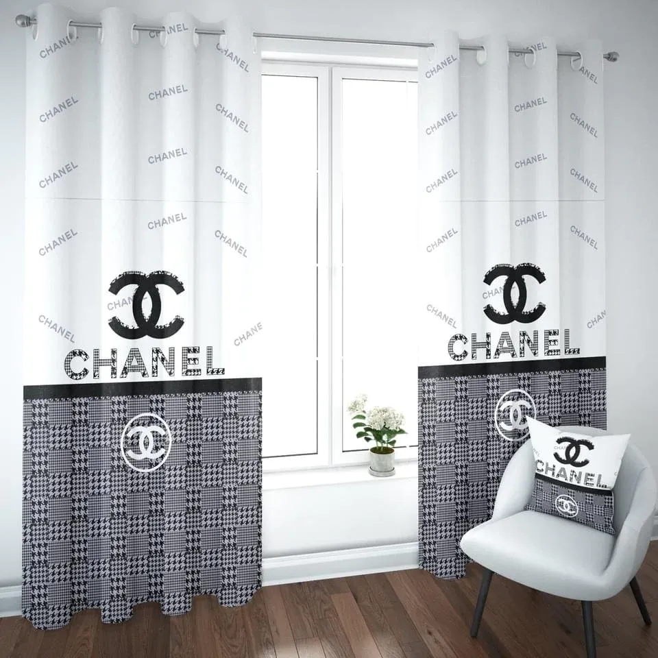 
                chanel window curtain luxury curtain for child bedroom living room home decoration
            