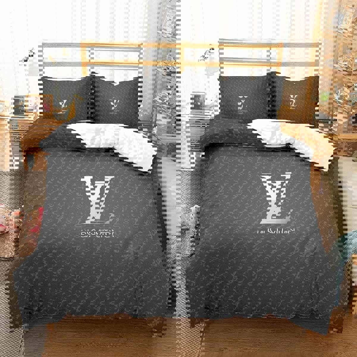 Luxury brand fashion bedding set premium duvet cover special gift home decor 256