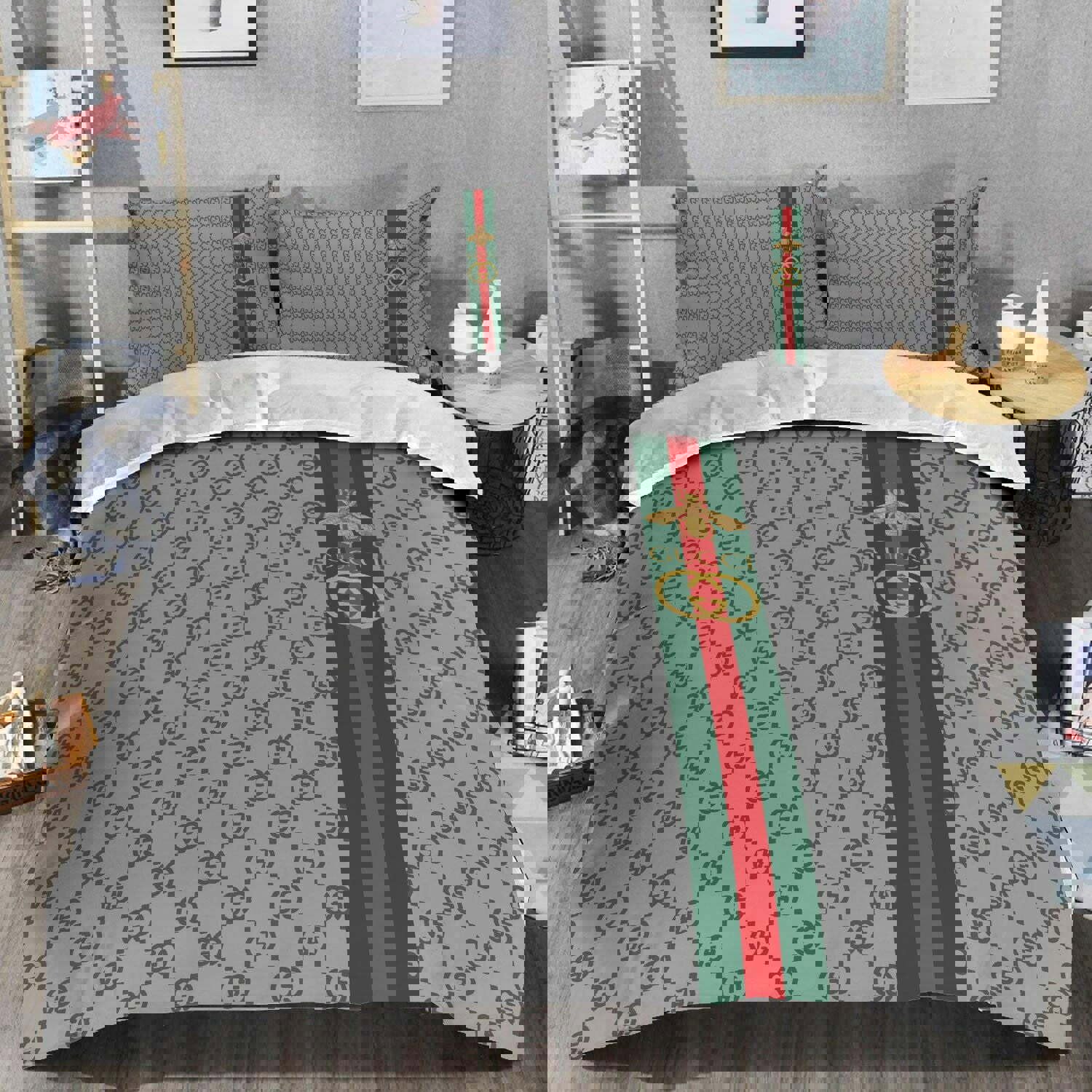 Luxury brand fashion bedding set premium duvet cover special gift home decor 264