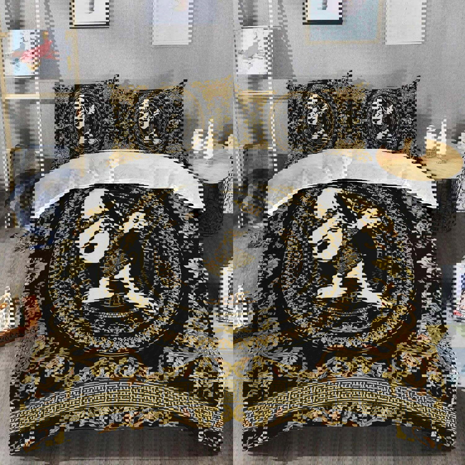 Luxury brand fashion bedding set premium duvet cover special gift home decor 266