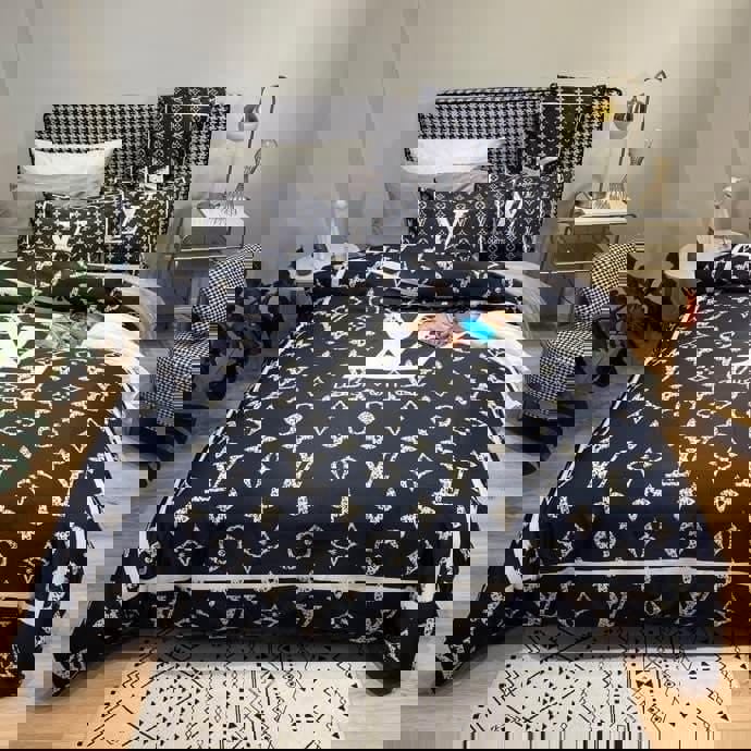 Luxury brand fashion bedding set premium duvet cover special gift home decor 357