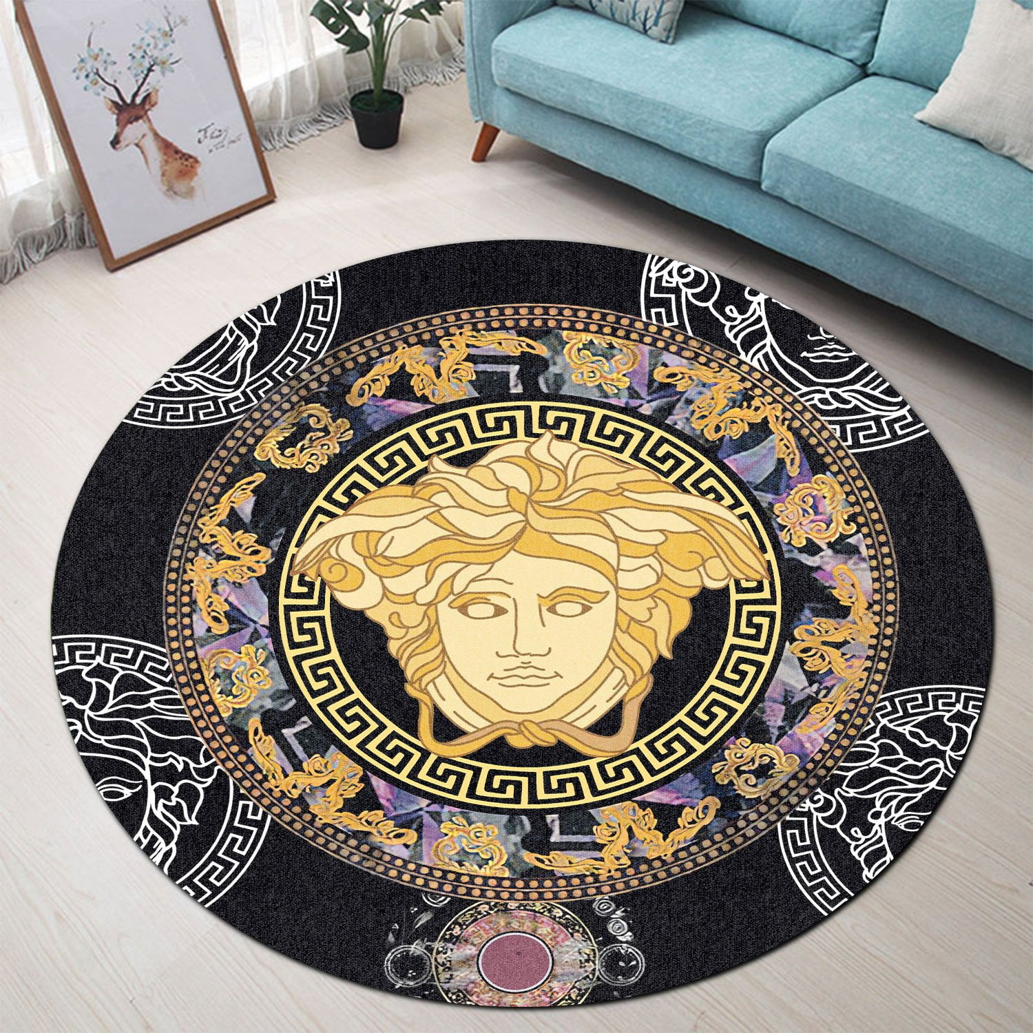 Expensive luxury round carpet rug #13