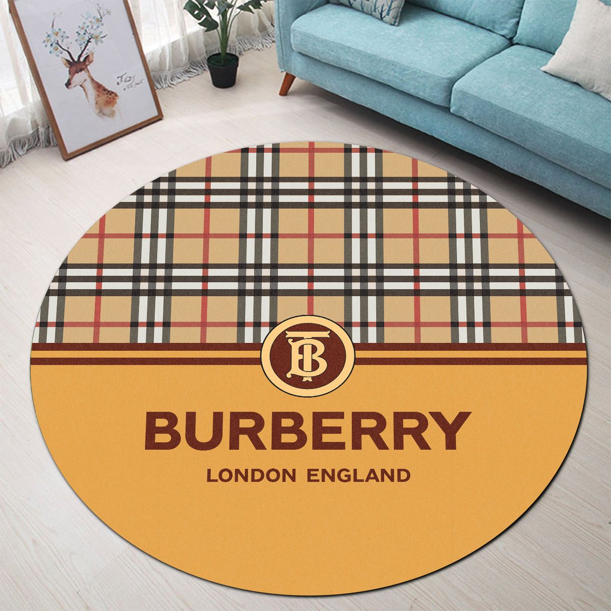 High-end round carpet rug #324