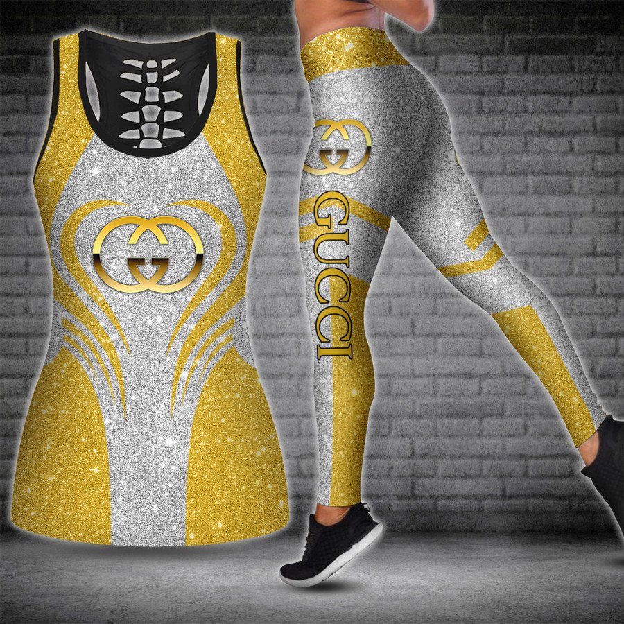 Gucci bling tank top leggings luxury brand clothing clothes outfit gym for women 91 htls