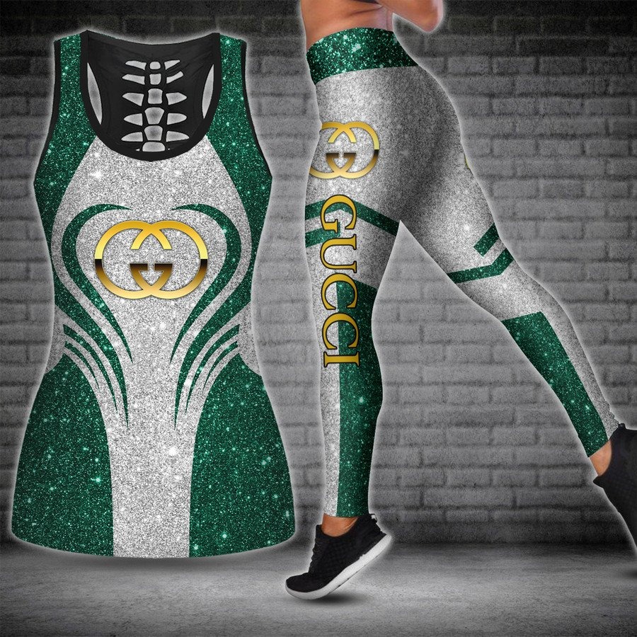 Gucci bling tank top leggings luxury brand clothing clothes outfit gym for women 93 htls