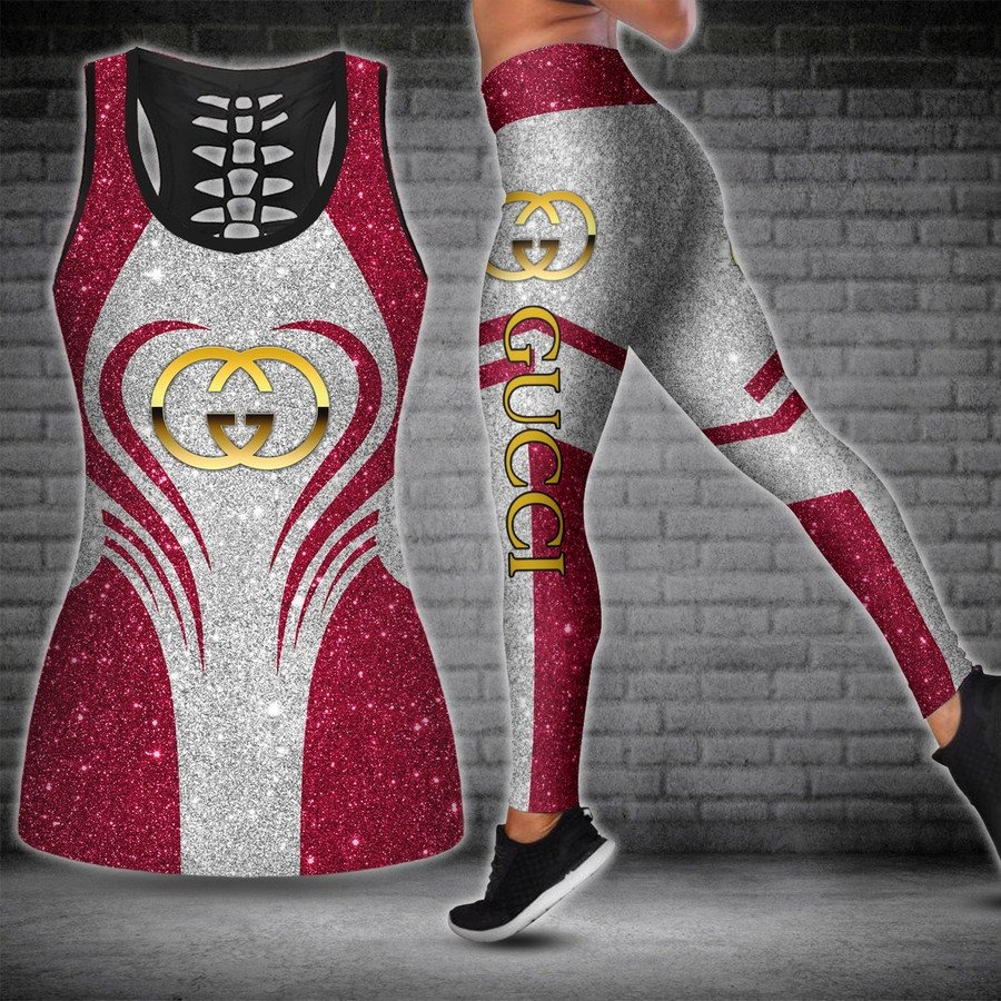 Gucci bling tank top leggings luxury brand clothing clothes outfit gym for women 94 htls
