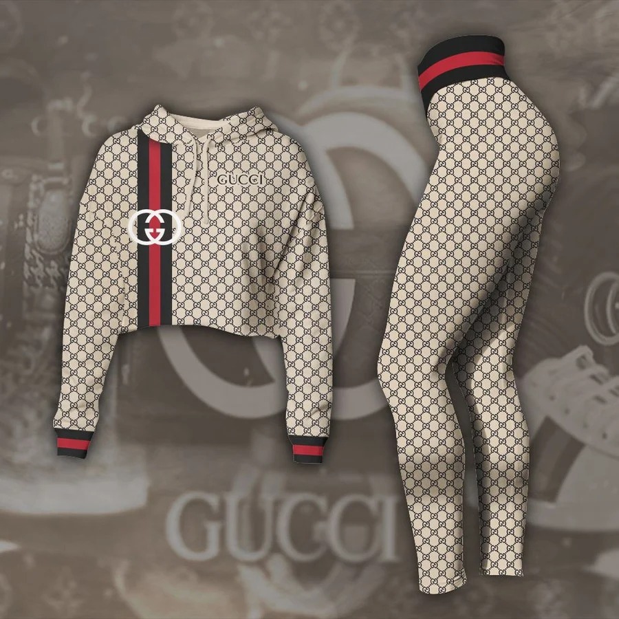 Gucci croptop hoodie leggings for women luxury brand clothing clothes outfit 24 ctlu