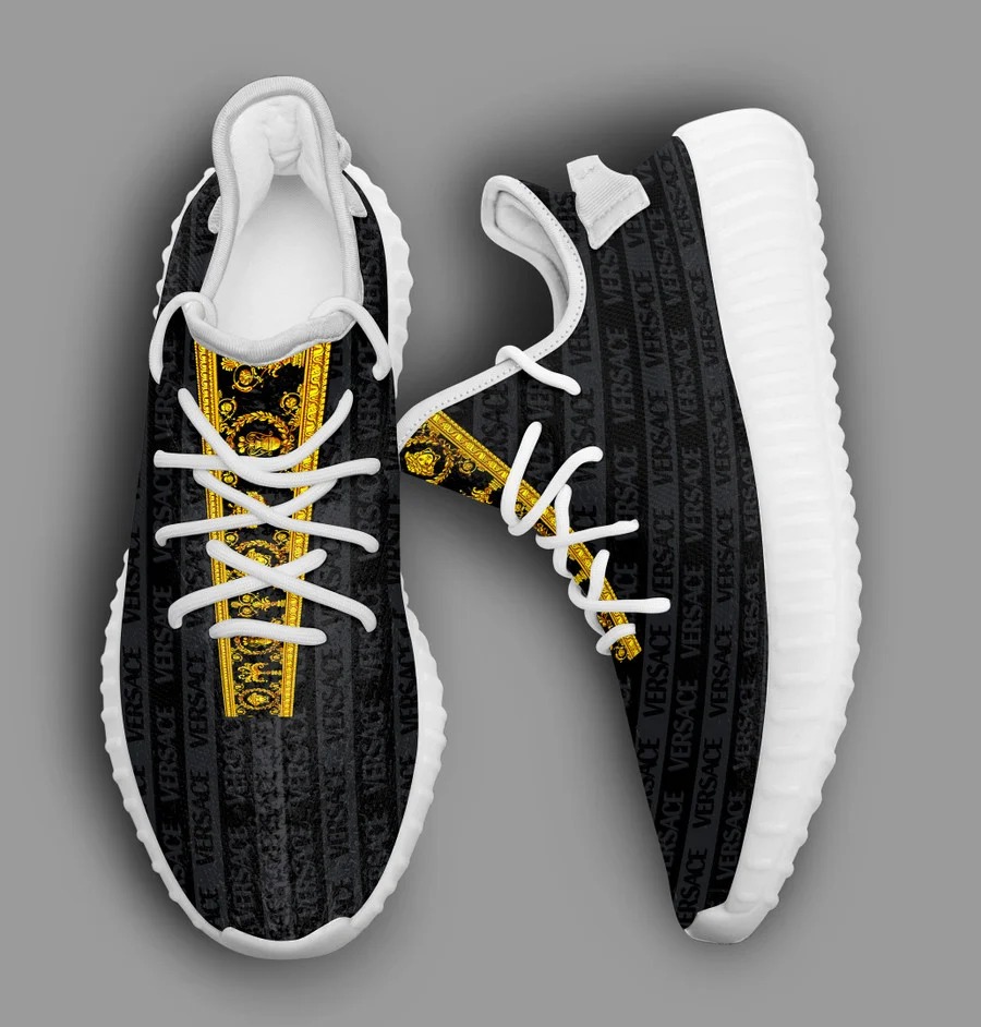 Buy gianni versace black gold yeezy boost shoes sport sneakers best for men women 49 yzes