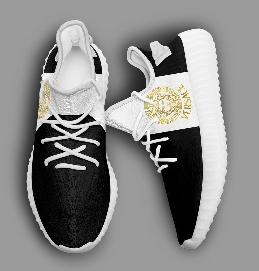 Buy gianni versace black white yeezy boost shoes sport sneakers best for men women 45 yzes