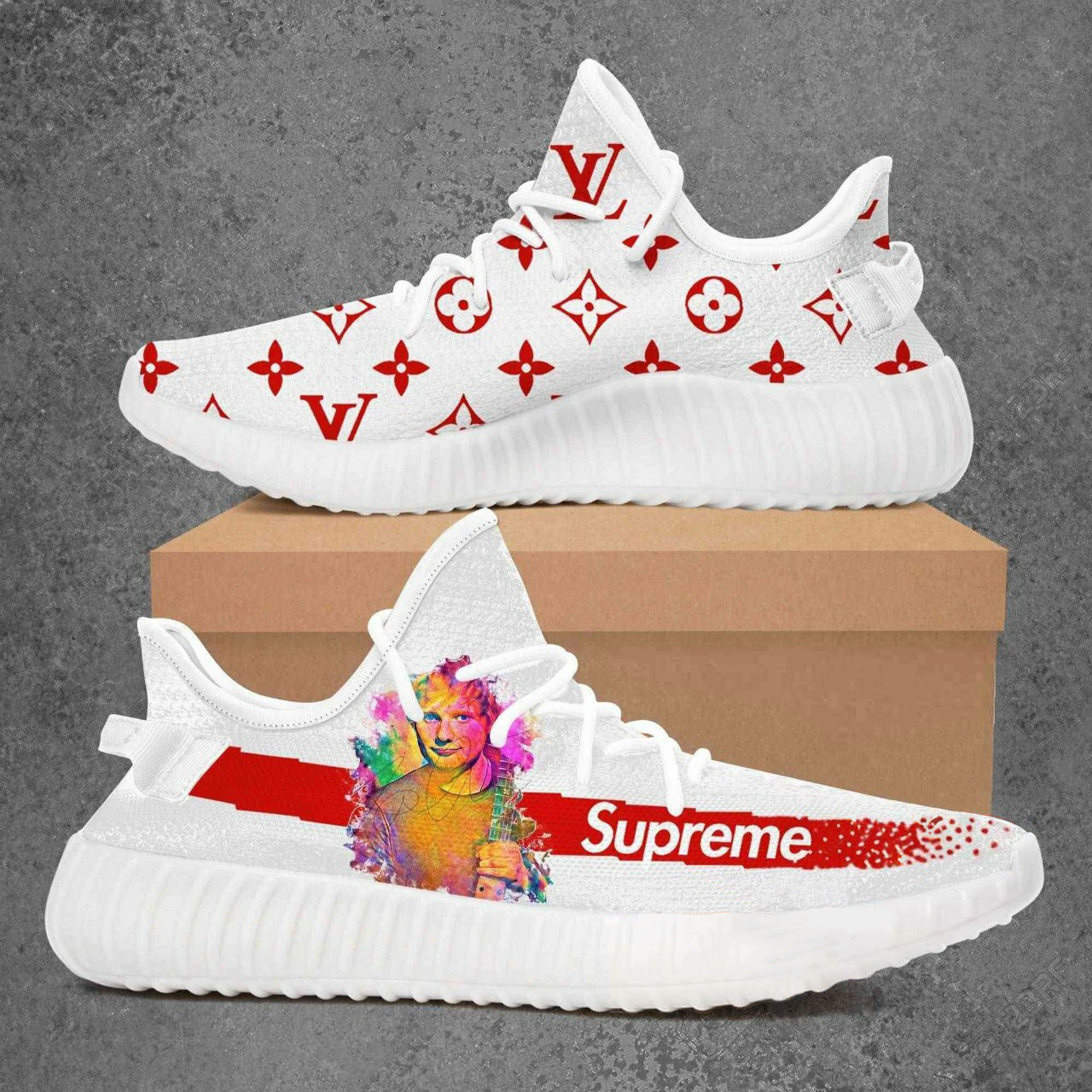Buy louis vuitton supreme ed sheeran yeezy boost shoes sport sneakers best lv gifts for men women 108 yzes