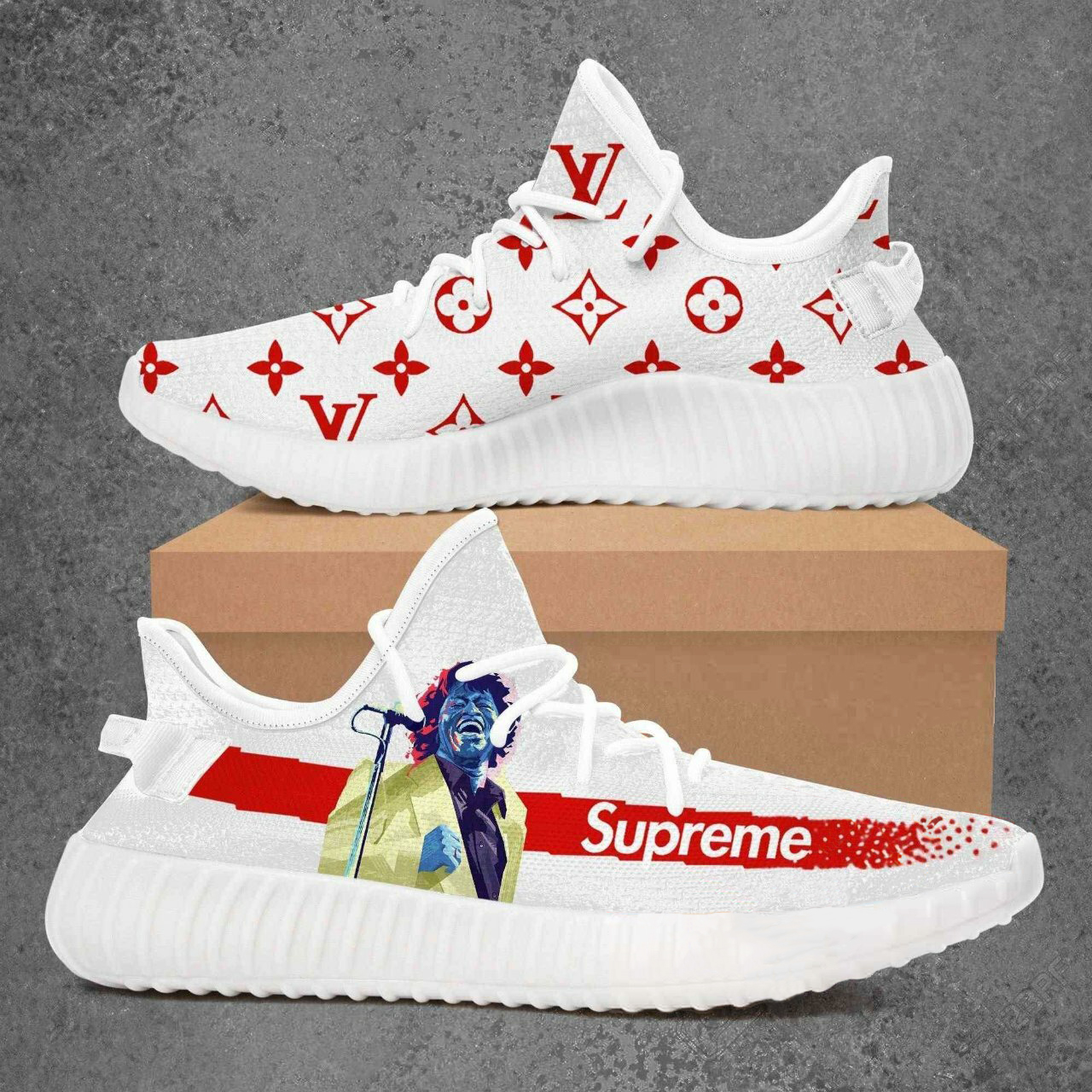 Buy louis vuitton supreme james brown yeezy boost shoes sport sneakers best lv gifts for men women 79 yzes