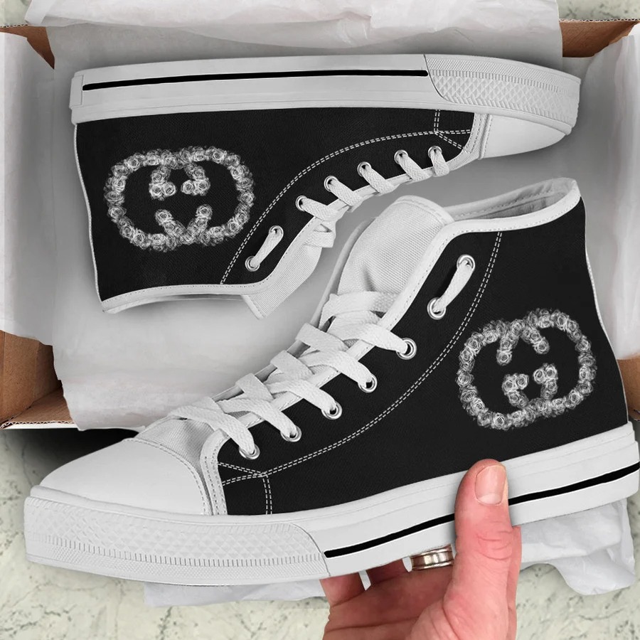 Gucci black high top canvas shoes sneakers hot best for men women 69 htcv