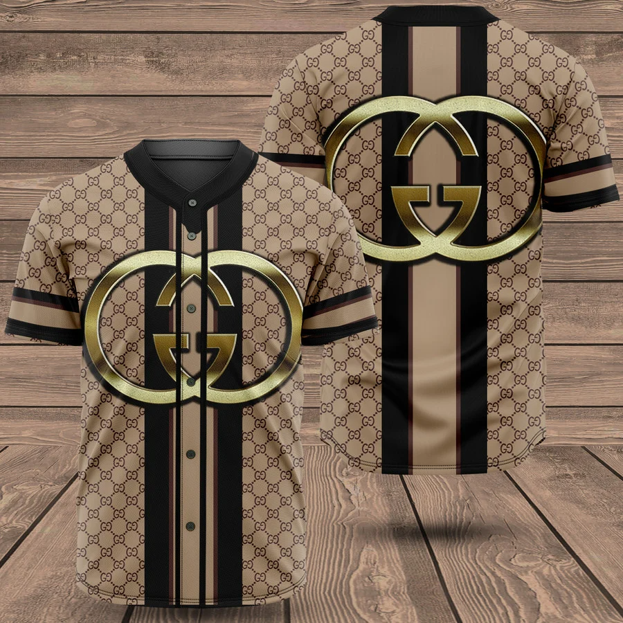 Buy gucci brown baseball jersey shirt luxury clothing clothes sport for men women 49 mte