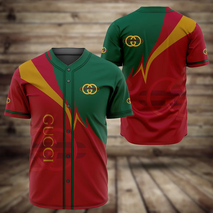 Buy gucci red baseball jersey shirt luxury clothing clothes sport for men women 52 mte