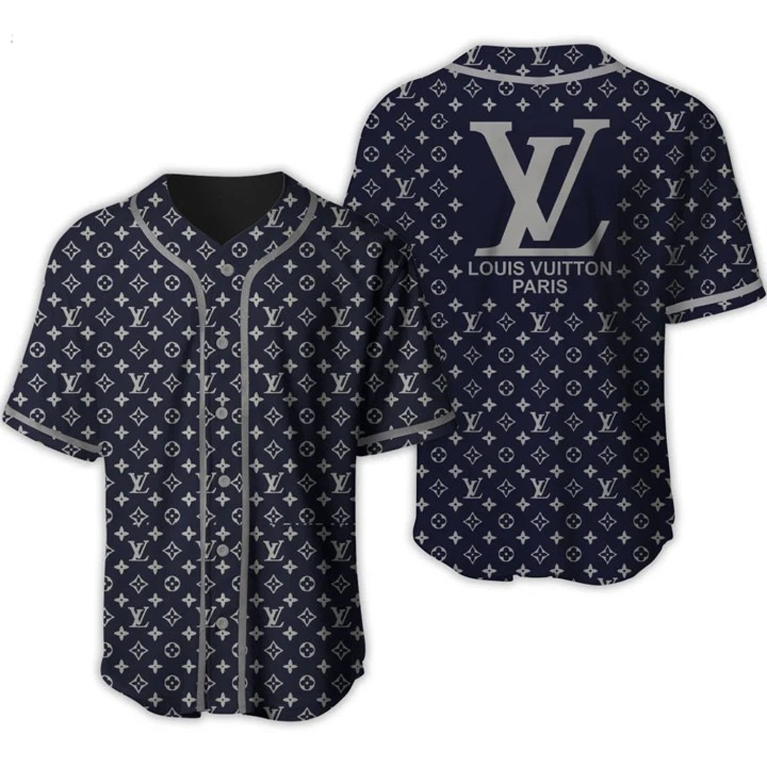 Buy louis vuitton blue baseball jersey shirt lv luxury clothing clothes sport for men women 126 mte