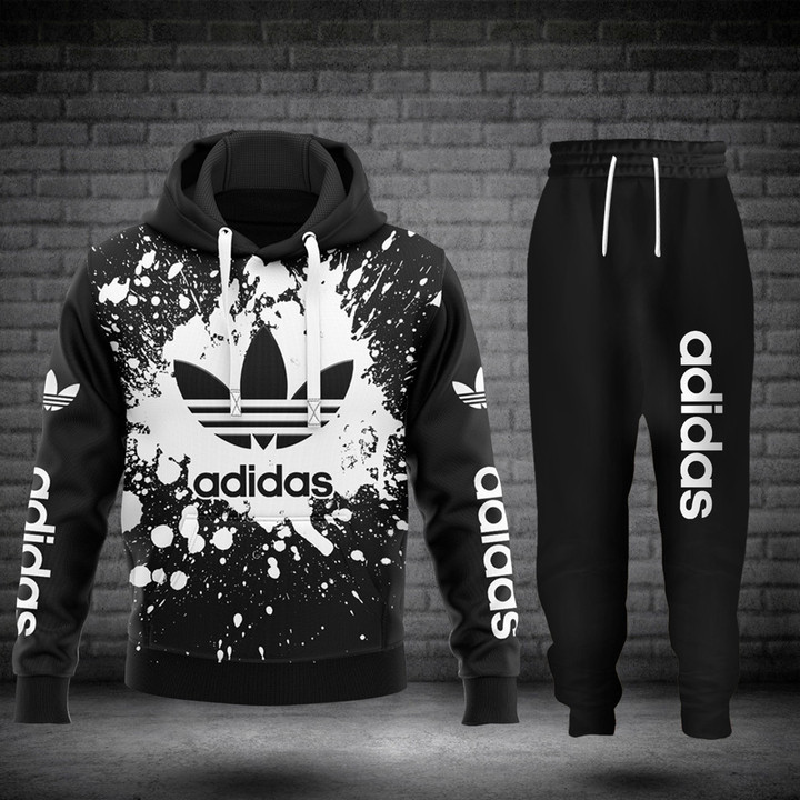 Adidas bleached luxury hoodie long pants 114