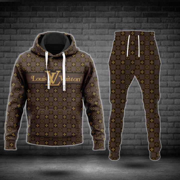 Louis vuitton limed oak logo luxury hoodie long pants 85