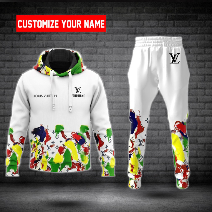 Louis vuitton mix color luxury hoodie long pants 84