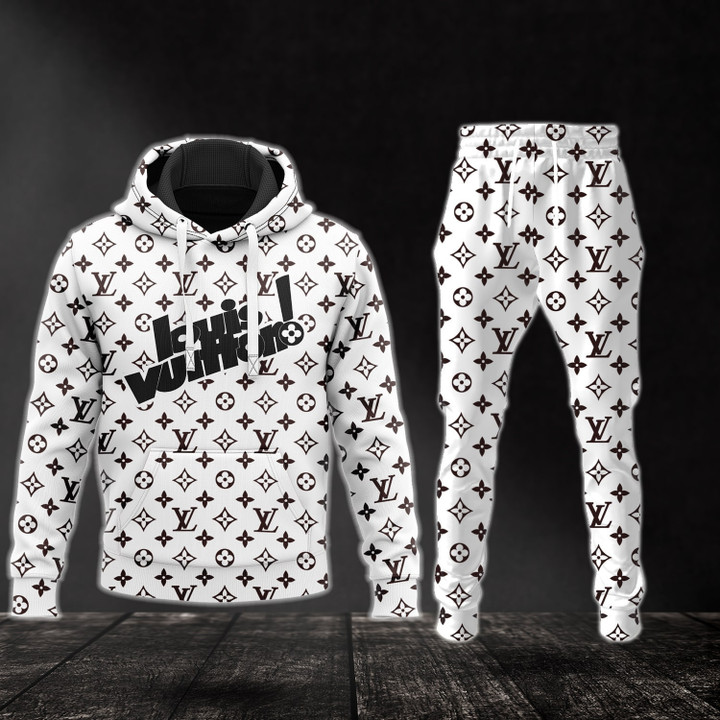 Louis vuitton white hoodie long pants 94