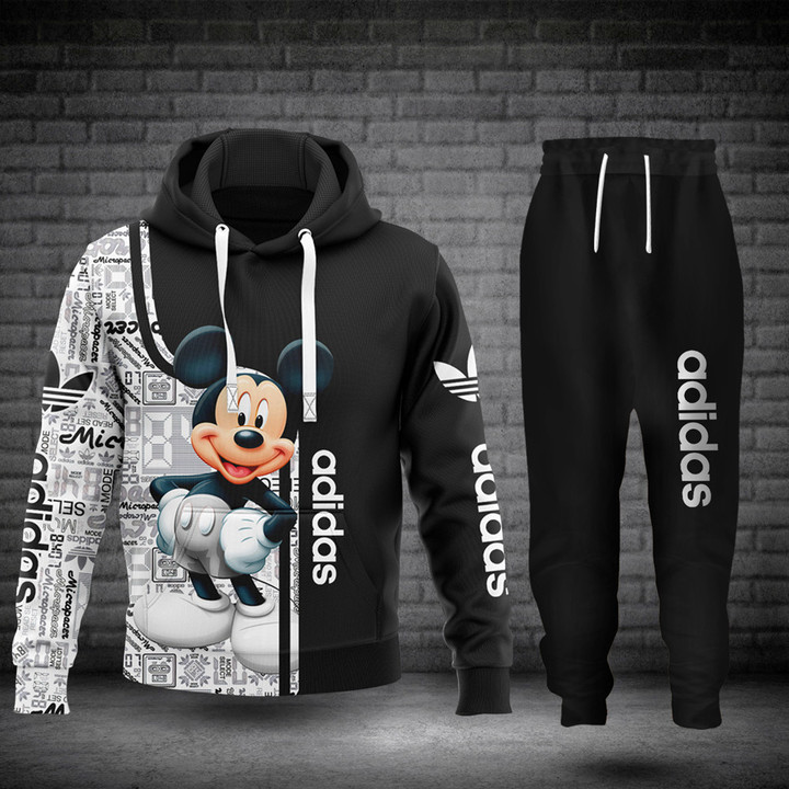 Mickey mouse adidas pattern hoodie long pants 125