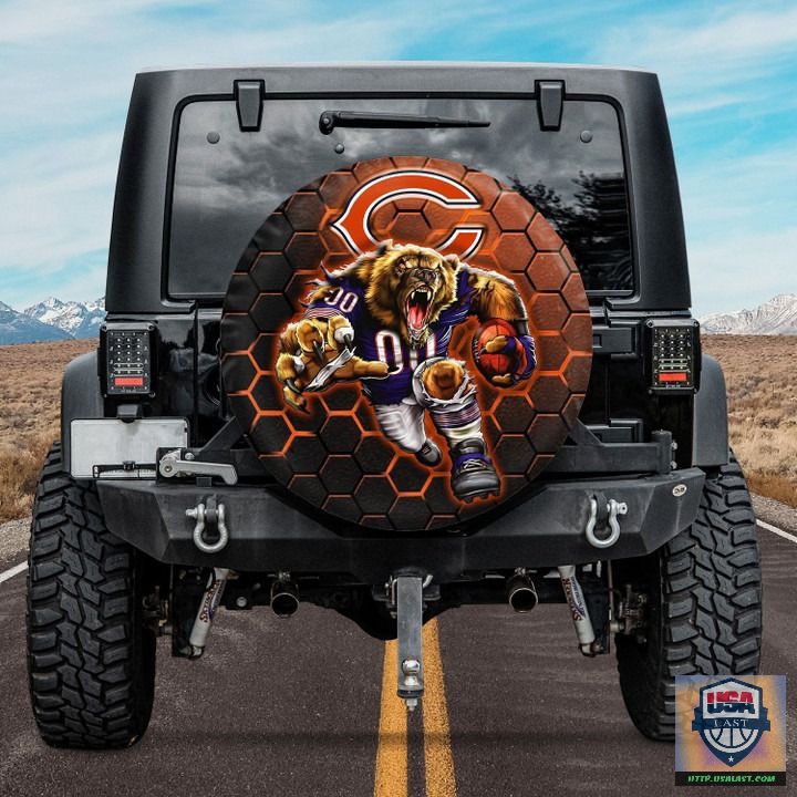 Chicago bears nfl mascot spare tire cover