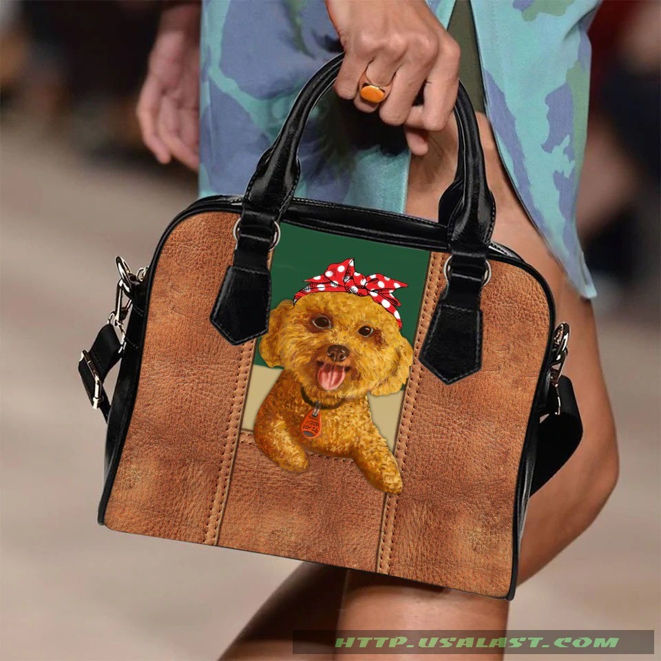 Poodle dog shoulder handbag for lover luxury