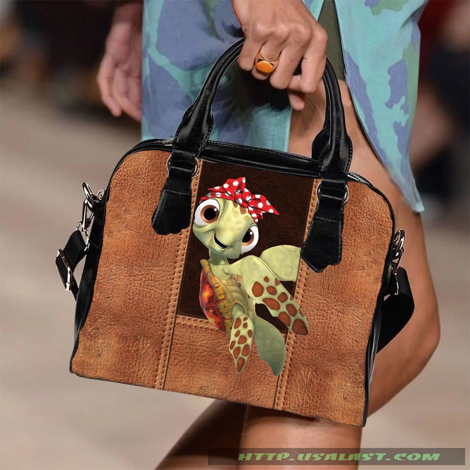 Turtle leather pattern shoulder handbag luxury