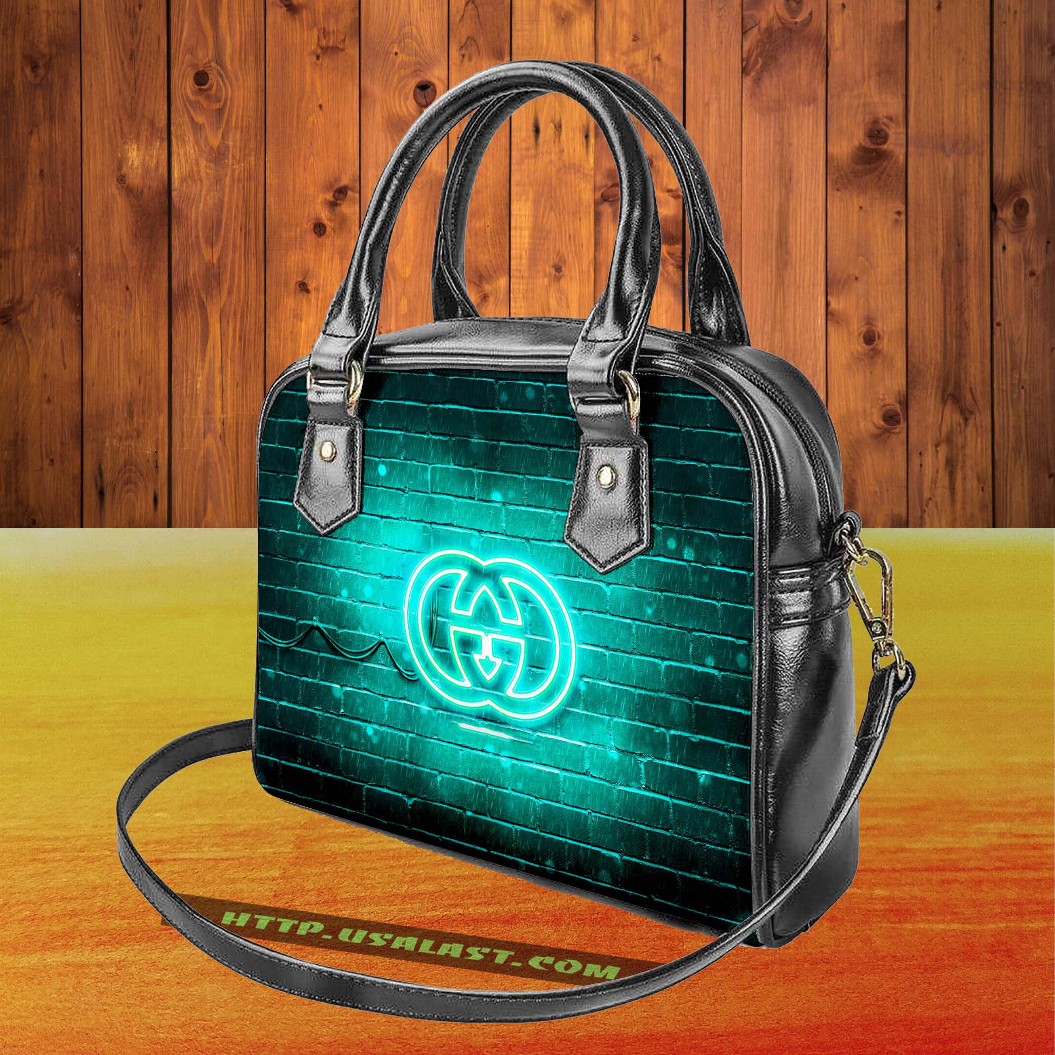 Gucci brand logo shoulder handbag v22 luxury