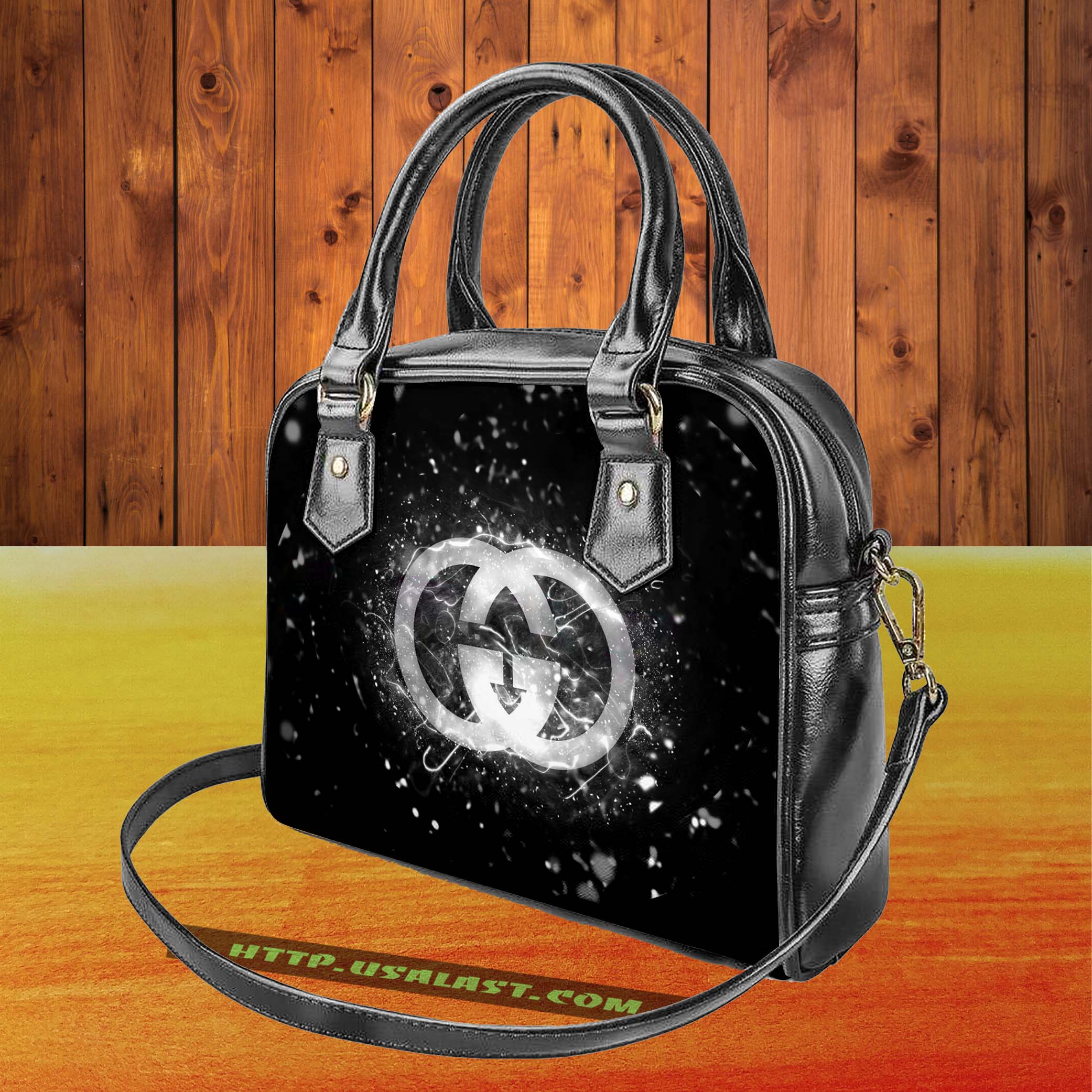 Gucci logo luxury brand shoulder handbag v38 luxury