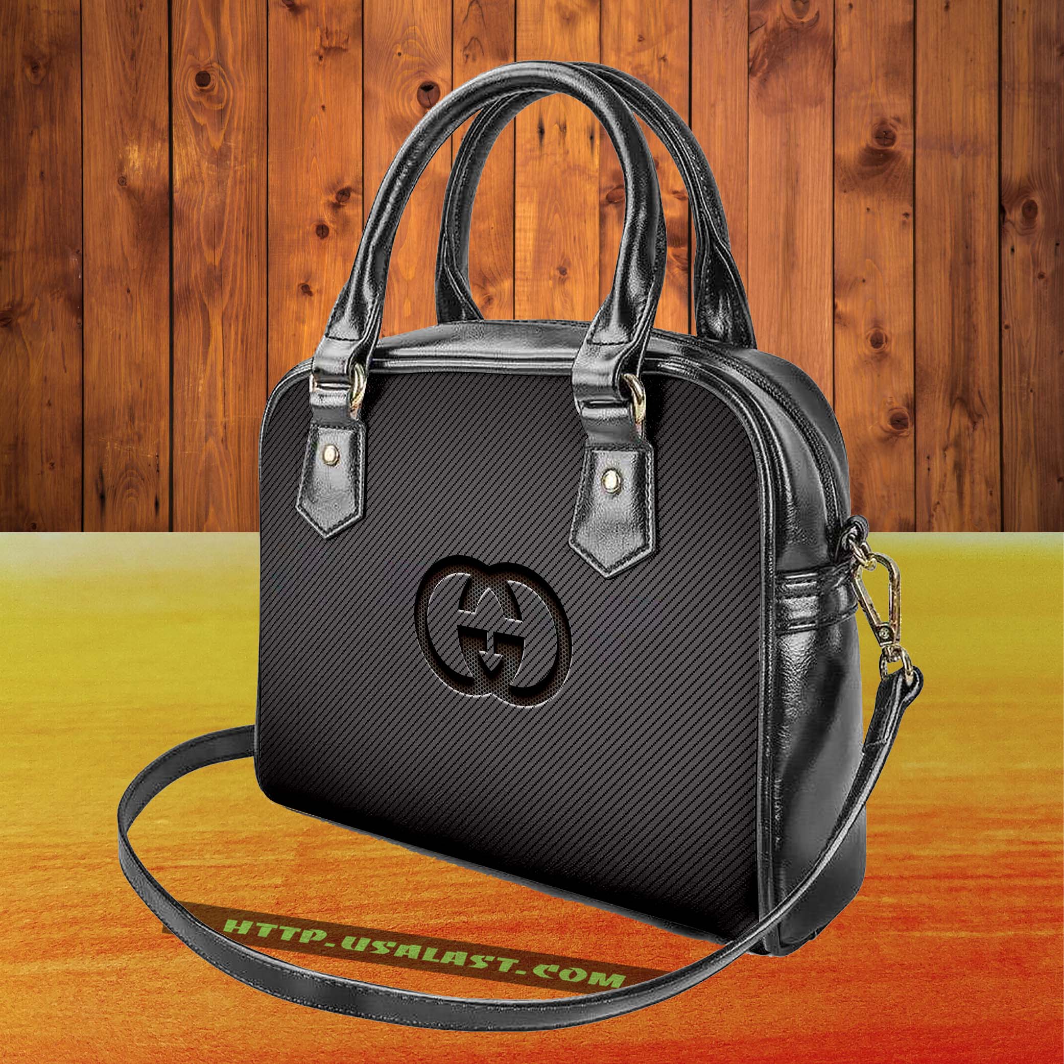 Gucci logo luxury brand shoulder handbag v39 luxury