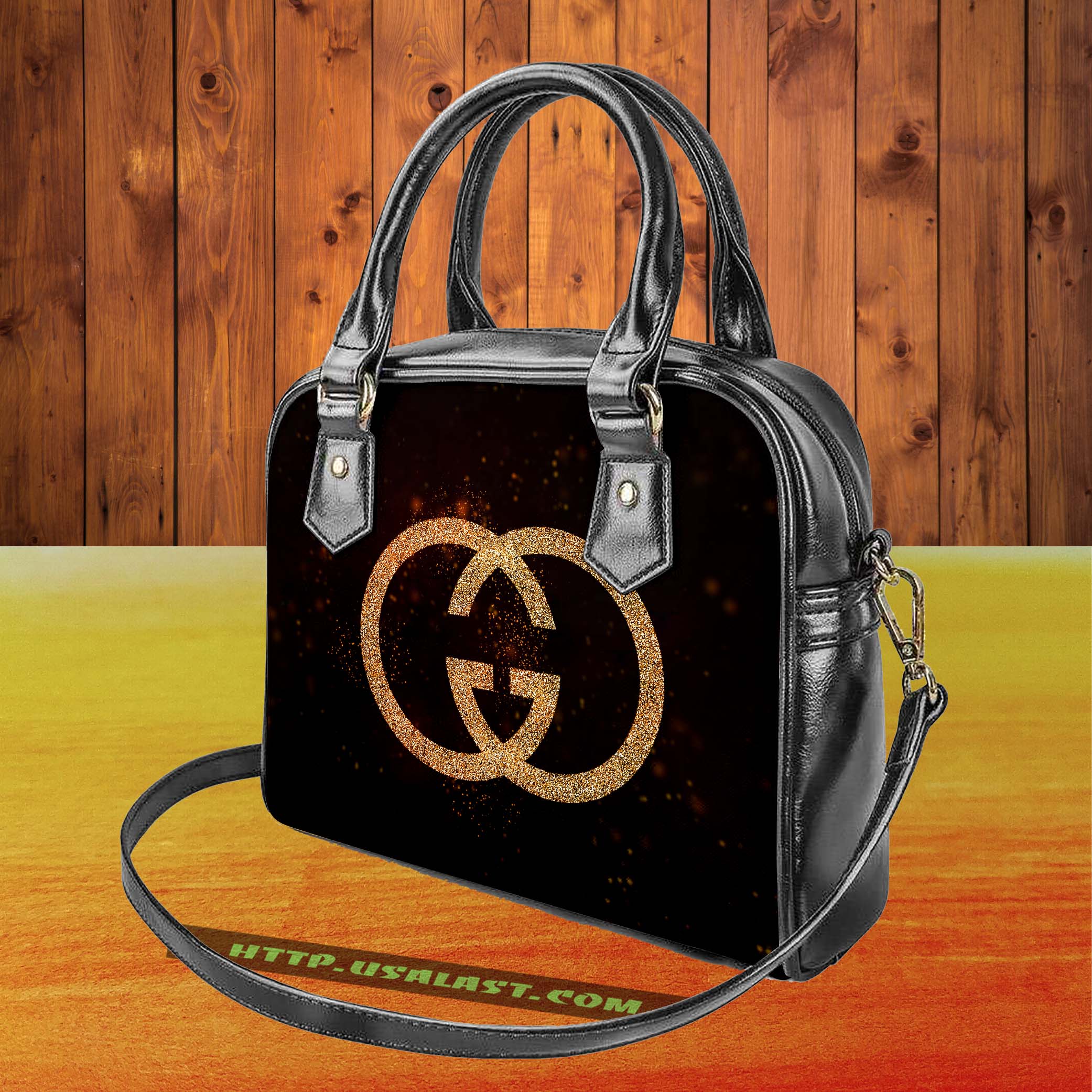 Gucci logo luxury brand shoulder handbag v46 luxury