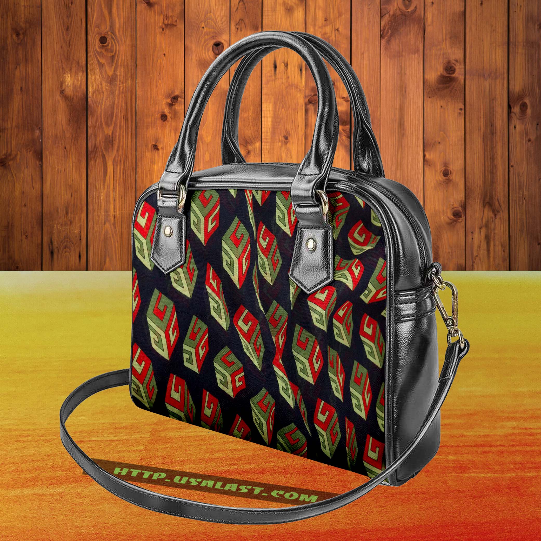 Gucci logo luxury brand shoulder handbag v63 luxury