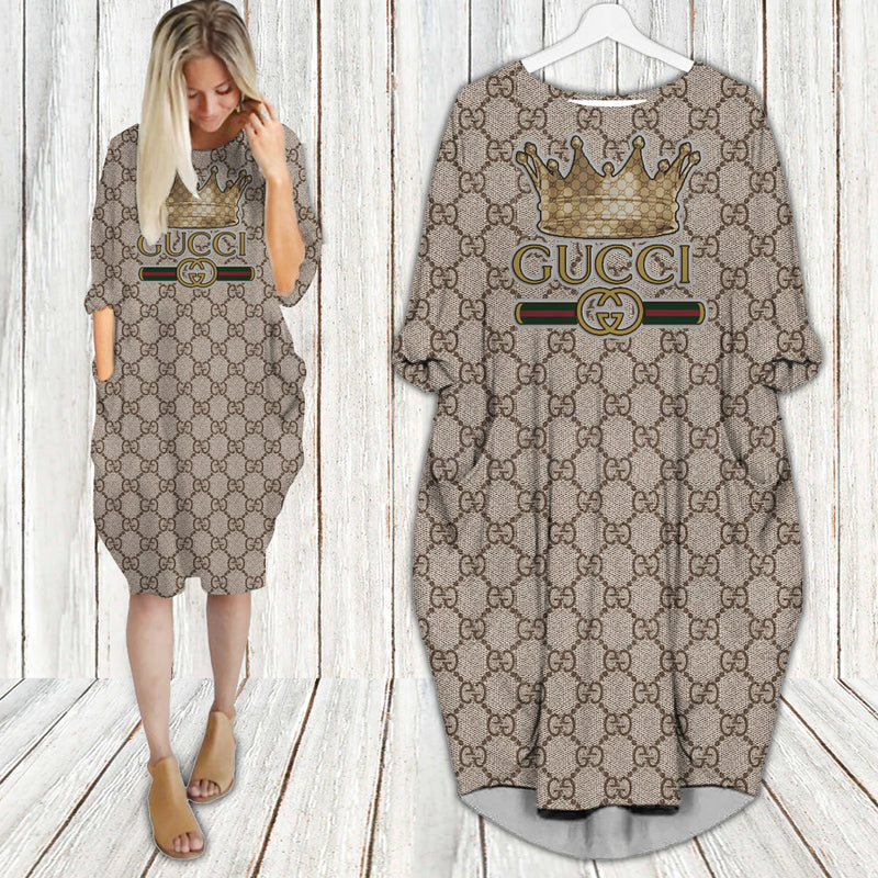 
gucci queen batwing pocket dress luxury brand clothing clothes outfit for women hot 2023
