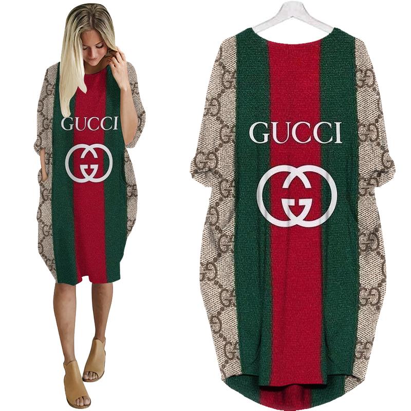 
gucci batwing pocket dress luxury brand clothing clothes outfit for women hot 2023
