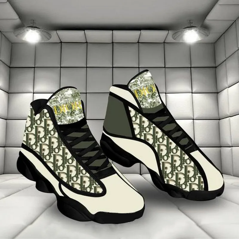 
dior luxury moss green air jordan 13 shoes hot 2022 dior sneakers gifts for men women
