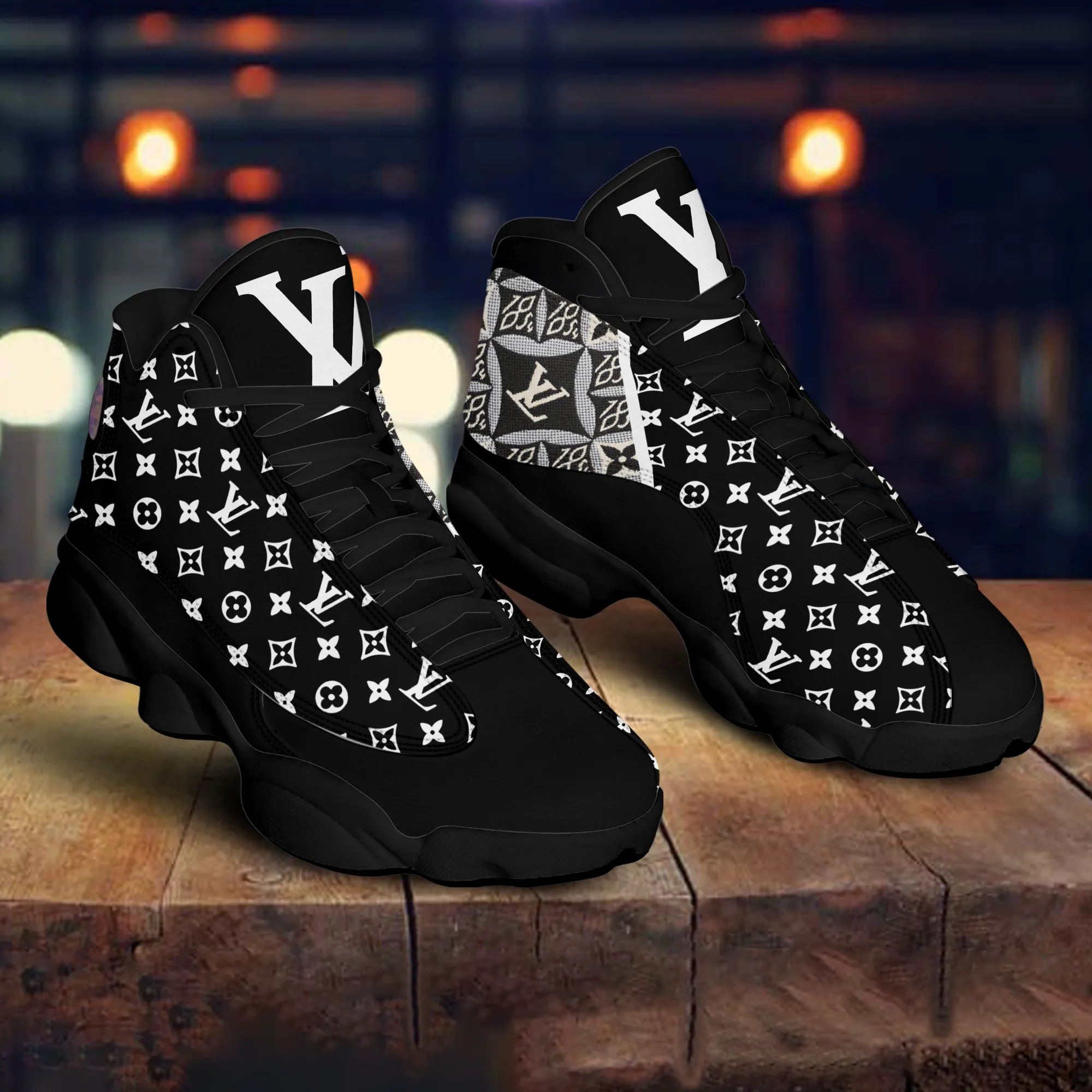 
louis vuitton black white air jordan 13 sneakers shoes hot 2022 lv for men women
