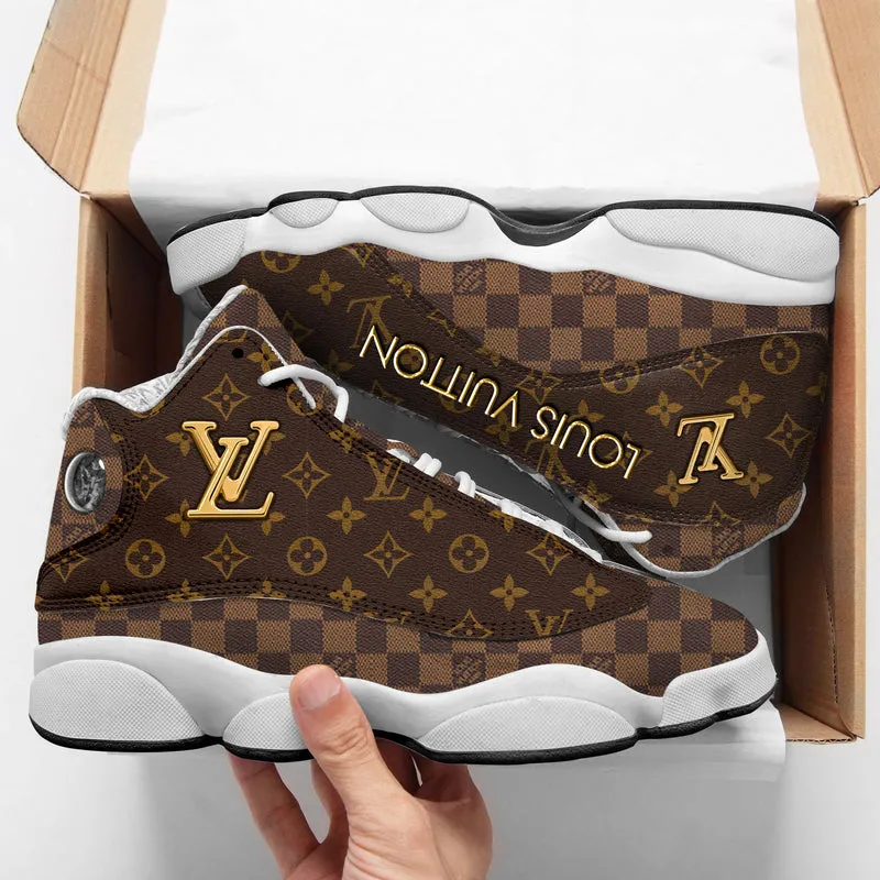 
louis vuitton brown air jordan 13 sneakers shoes lv hot 2022 for men women
