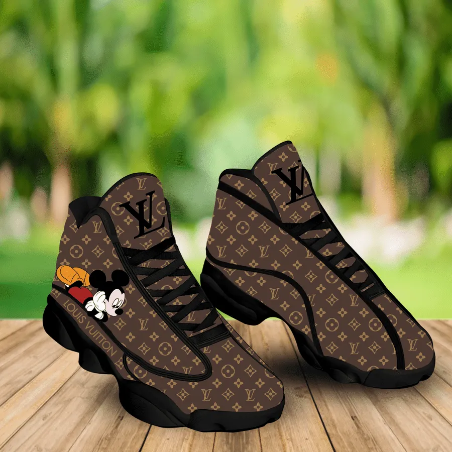 
louis vuitton lv air jordan 13 sneakers shoes mickey mouse disney gifts for men women
