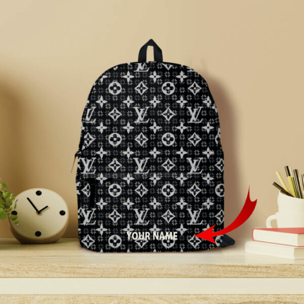 Louis vuitton logo customized all-over-printed backpack