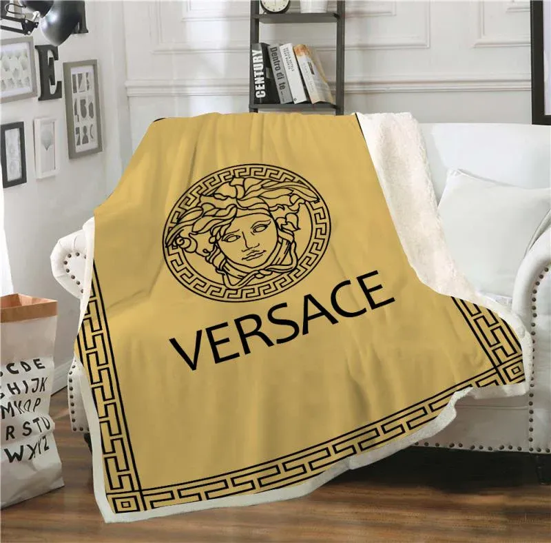 
                versace yellow fashion luxury brand blanket fleece comfortable blanket
            