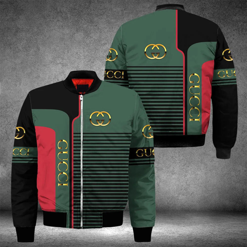 
                gucci green bomber jacket luxury brand clothing clothes outfit for men
            
