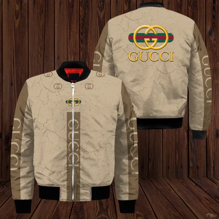 
                gucci brown bomber jacket luxury brand clothing clothes outfit for men
            