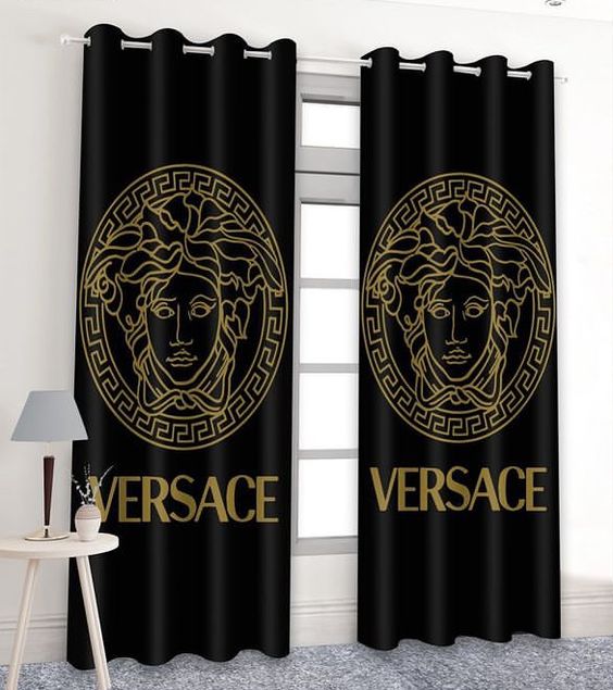 
                versace fashion premium logo luxury window curtain home decor
            