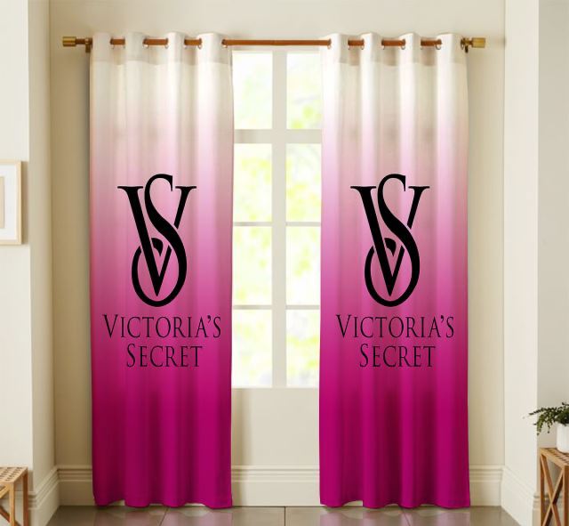 
                victoria's secret logo luxury window curtain home decor
            
